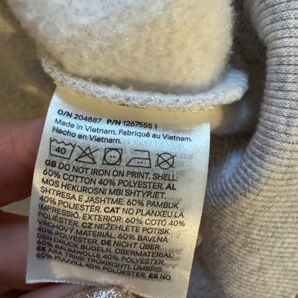 H&M Light Gray Ribbed Sweatshirt - Picture 4 of 5